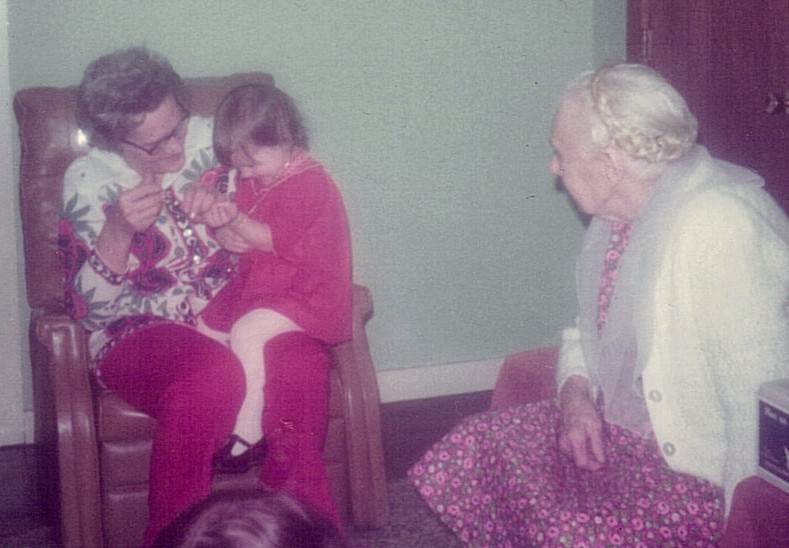 Me with my grandmother and great-grandmother--gone, yet still alive.